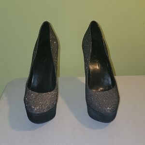 Jessica Simpson Black Glitter Women's Heels